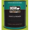 BEHR PREMIUM PLUS 1 gal. #S-G-410 Green Crush Semi-Gloss Enamel Exterior Paint & Primer