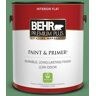 BEHR PREMIUM PLUS 1 gal. #M410-6 Turtle Creek Flat Low Odor Interior Paint & Primer