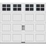 Clopay Gallery Steel Short Panel 8 ft x 7 ft Insulated 6.5 R-Value  White Garage Door with SQ22 Windows