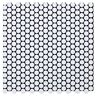 SpeedTiles Penny WH White 11.97 in x 12 in x 0.2 in Brushed Metal Peel and Stick Wall Mosaic Tiles (5.98 sq. ft./case)