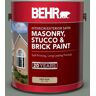 BEHR 1 gal. #MS-69 Army Green Satin Interior/Exterior Masonry, Stucco and Brick Paint