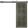 VeryCustom 30 in. x 84 in. The Trailblazer Gauntlet Wood Sliding Barn Door with Hardware Kit in Black