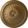 Ekena Millwork 15 in. x 1-3/4 in. Alexa Urethane Ceiling Medallion (Fits Canopies upto 3 in.), Hand-Painted Pale Gold
