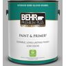 BEHR PREMIUM PLUS 1 gal. #770E-3 Pewter Mug Semi-Gloss Enamel Low Odor Interior Paint & Primer