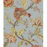 Seabrook Designs 56 sq. ft. Blue Dusk Lana Jacobean Floral Prepasted Paper Wallpaper Roll