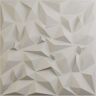 Ekena Millwork 19 5/8 in. x 19 5/8 in. Leto EnduraWall Decorative 3D Wall Panel, Satin Blossom White (Covers 2.67 Sq. Ft.)