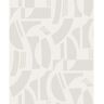 Scott Carter White Cream Flocked Geometric Flock Non-Pasted Non-Woven Paper Wallpaper