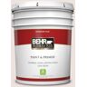 BEHR PREMIUM PLUS 5 gal. #140E-1 Patient White Flat Low Odor Interior Paint & Primer