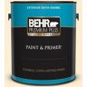 BEHR PREMIUM PLUS 1 gal. #330A-1 Bonnie Cream Satin Enamel Exterior Paint & Primer