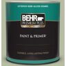 BEHR PREMIUM PLUS 1 qt. #ICC-105 Dried Chervil Semi-Gloss Enamel Exterior Paint & Primer