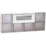 Clearly Secure 31 in. x 11.5 in. x 3.125 in. Frameless Vented Ice Pattern Glass Block Window