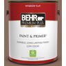 BEHR PREMIUM PLUS 1 gal. #N190-6 Nut Brown Flat Low Odor Interior Paint & Primer