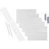 Fasade Monaco 18 in. x 24 in. Gloss White Vinyl Decorative Wall Tile Backsplash 15 sq. ft. Kit