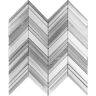 Apollo Tile Zebra Gray 12 in. x 12.2 in. Polished Marble Floor and Wall Mosaic Tile(5.08 sq. ft./Case) (5-Pack)