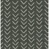 SURFACE STYLE Bogolan Sky Ebony Vinyl Peel and Stick Wallpaper Roll (Covers 30.75 sq. ft.)