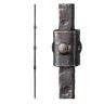 HOUSE OF FORGINGS Oil Rubbed Bronze 3.2.2 Square Hammered Three Knuckle Solid Iron Baluster for Staircase Remodel