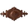 Ekena Millwork 23-1/2 in. W x 12-1/4 in. H x 1-1/2 in. Quentin Urethane Ceiling Medallion, Copper Penny