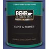 BEHR PREMIUM PLUS 1 gal. #PPU15-02 Mozart Semi-Gloss Enamel Exterior Paint & Primer