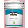 BEHR PREMIUM PLUS 5 gal. #130C-3 Raspberry Lemonade Satin Enamel Low Odor Interior Paint & Primer