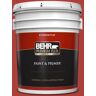 BEHR PREMIUM PLUS 5 gal. #170B-7 Red Tomato Flat Exterior Paint & Primer