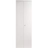 Impact Plus 36 in. x 84 in. Smooth Flush Solid Core Primed MDF Interior Closet Bi-Fold Door with Chrome Trim