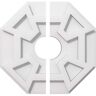 Ekena Millwork 1 in. P X 4 in. C X 12 in. OD X 3 in. ID Logan Architectural Grade PVC Contemporary Ceiling Medallion, Two Piece
