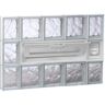 Clearly Secure 34.75 in. x 23.25 in. x 3.125 in. Frameless Wave Pattern Vented Glass Block Window with Dryer Vent