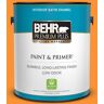 BEHR PREMIUM PLUS 1 gal. #P240-7 Joyful Orange Satin Enamel Low Odor Interior Paint & Primer