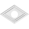 Ekena Millwork 24 in. W x 16 in. H x 6 in. ID x 1 in. P Diamond Architectural Grade PVC Contemporary Ceiling Medallion