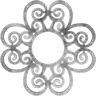 Ekena Millwork 3/4 in. x 22 in. x 22 in. Cohen Architectural Grade PVC Peirced Ceiling Medallion Moulding