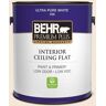 BEHR PREMIUM PLUS 1 gal. #PPU3-04 Ballet White Ceiling Flat Interior Paint