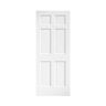 eightdoors 30 in. x 80 in. x 1-3/8 in. 6-Panel Solid Core Wood White Primed Interior Slab Door