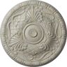 Ekena Millwork 15-3/4 in. x 5/8 in. Amelia Urethane Ceiling Medallion (Fits Canopies upto 4-1/8 in.), Pot of Cream Crackle