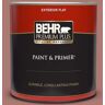 BEHR PREMIUM PLUS 1 qt. #160F-5 Rum Spice Flat Exterior Paint & Primer