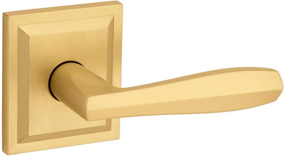 Baldwin Torrey Satin Brass Low Profile Rose Hall/Closet Passage Door Handle