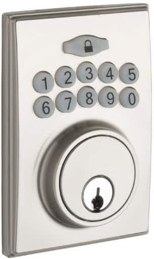 Copper Creek Square Electronic Keypad Satin Stainless Deadbolt