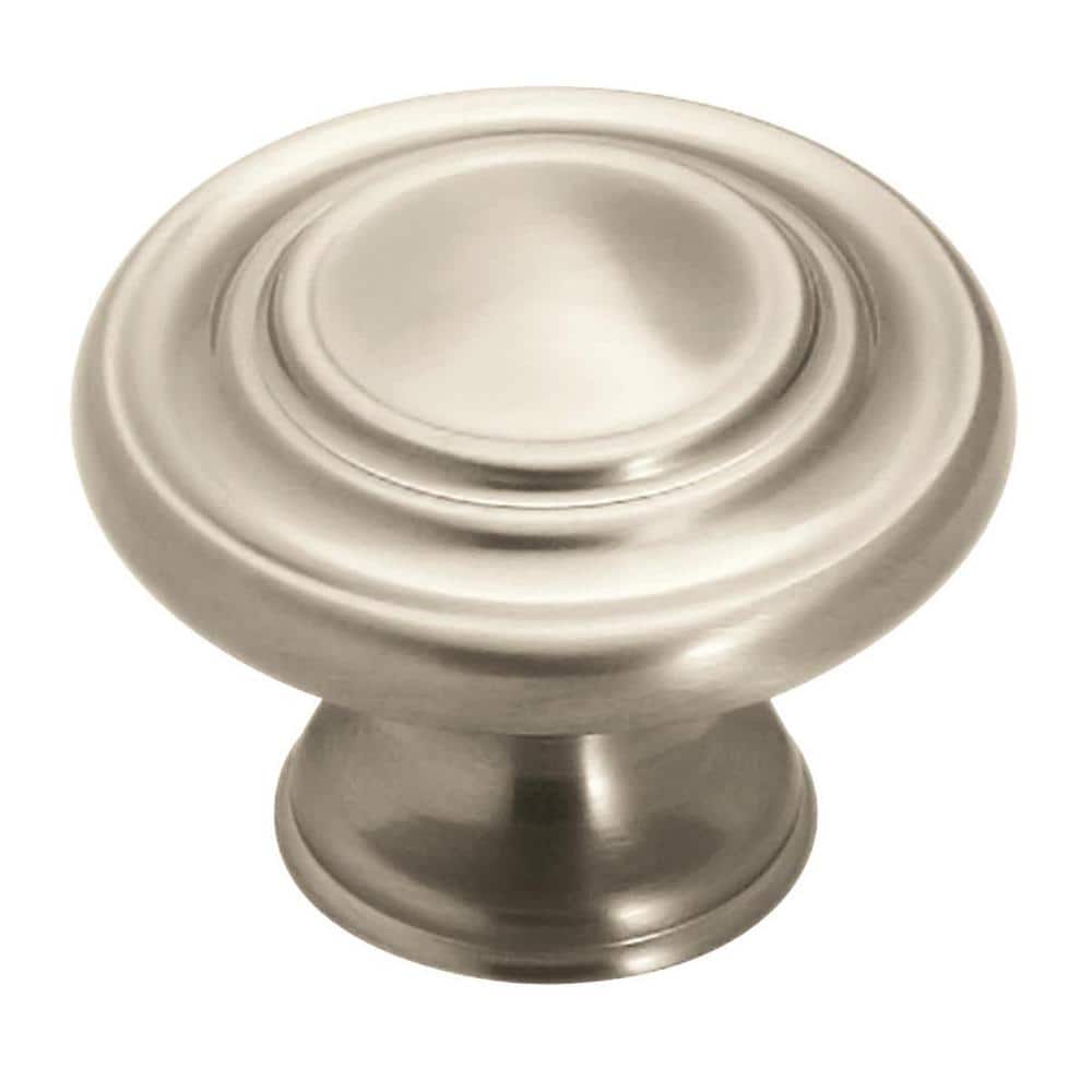 Amerock Inspirations 1-5/16 in. Dia (33 mm) Satin Nickel Round Cabinet Knob (10-Pack)
