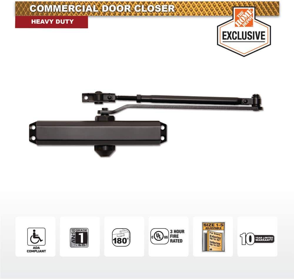 Universal Hardware Heavy-Duty Bronze Commercial Door Closer