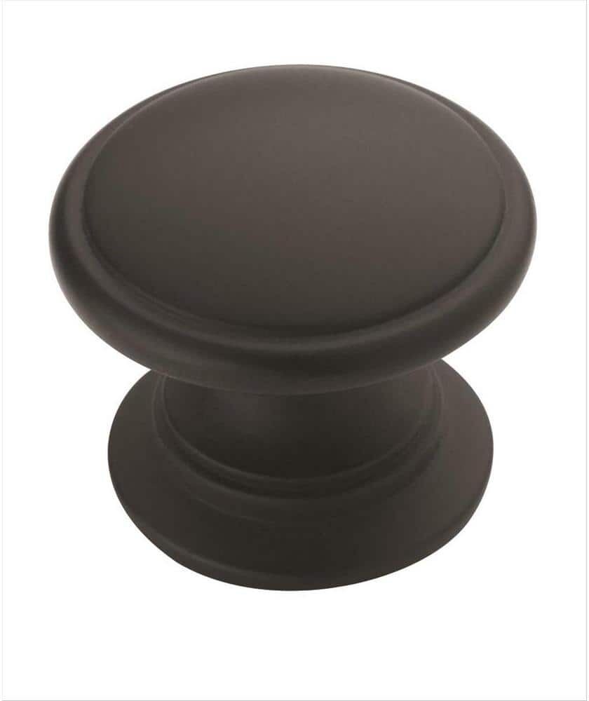 Amerock Allison Value 1-1/4 in. (32 mm) Matte Black Round Cabinet Knob (25-Pack)