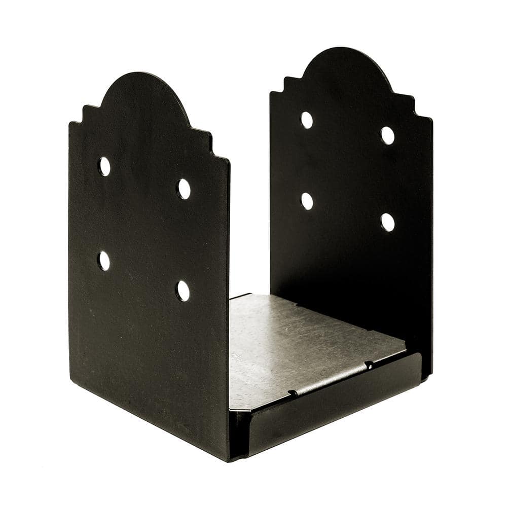 Simpson Strong-Tie Outdoor Accents Mission Collection ZMAX, Black Powder-Coated Post Base for 8x8 Actual Rough Lumber