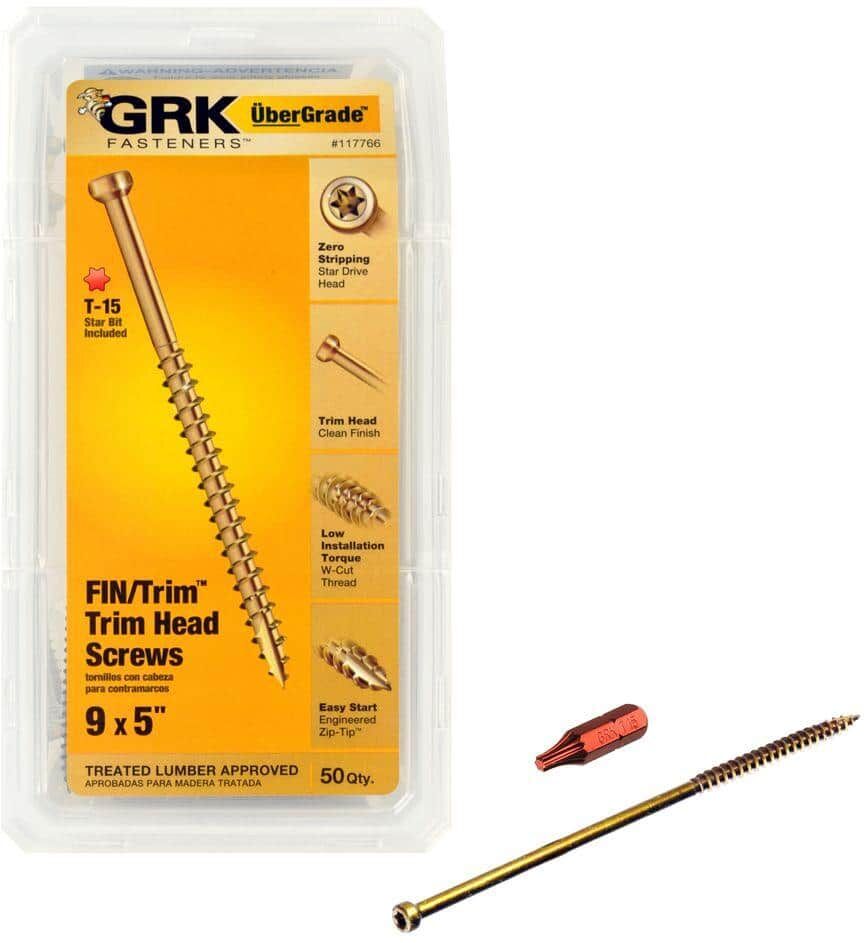 GRK Fasteners #9 x 5 in. Star Drive Trim Finishing Head Screw (50-per Pack)