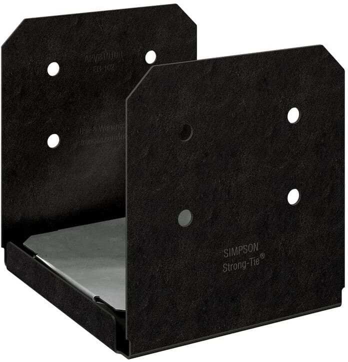 Simpson Strong-Tie Outdoor Accents Avant Collection ZMAX, Black Powder-Coated Post Base for 10x10 Actual Rough Lumber