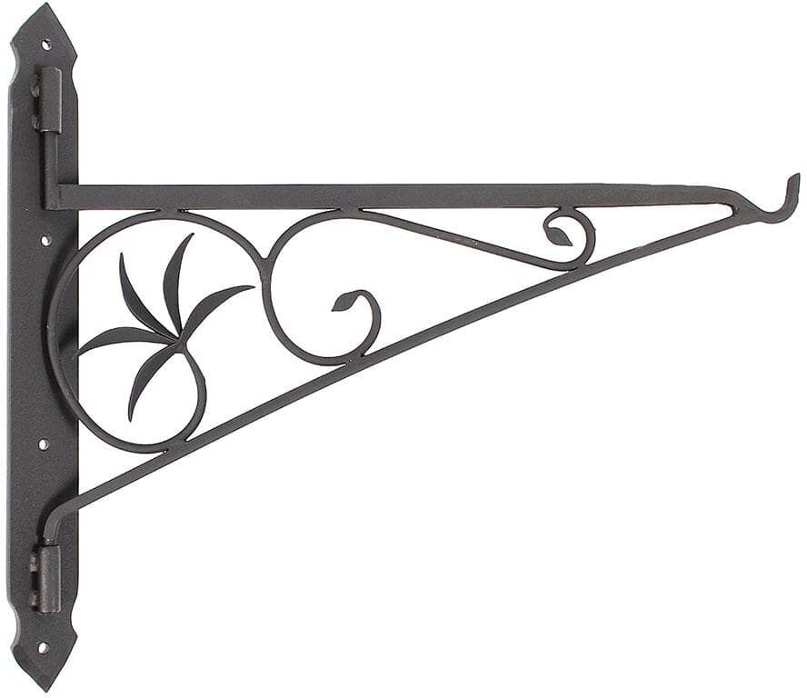 ACHLA DESIGNS 24 in. L Black Decorative Fireplace Crane with Swivel Arm