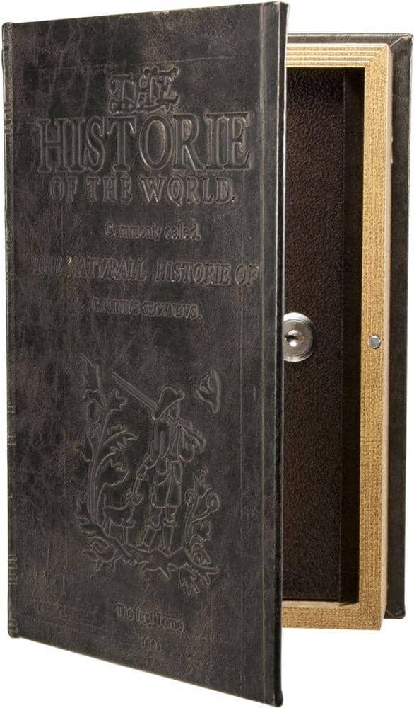 BARSKA 0.06 cu. ft. Steel Antique Book Lock Box Safe with Key Lock