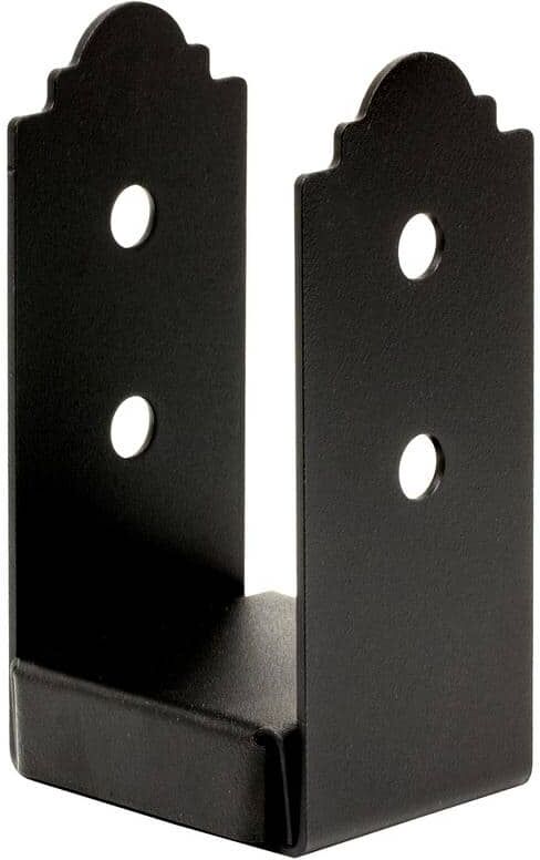 Simpson Strong-Tie Outdoor Accents Mission Collection ZMAX, Black Powder-Coated Post Base for 4x4 Nominal Lumber