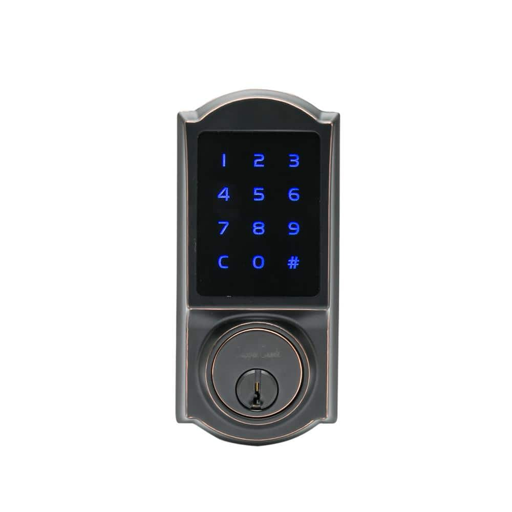 Copper Creek Heritage Z Wave Smart Home Tuscan Bronze Single Cylinder Electronic Deadbolt