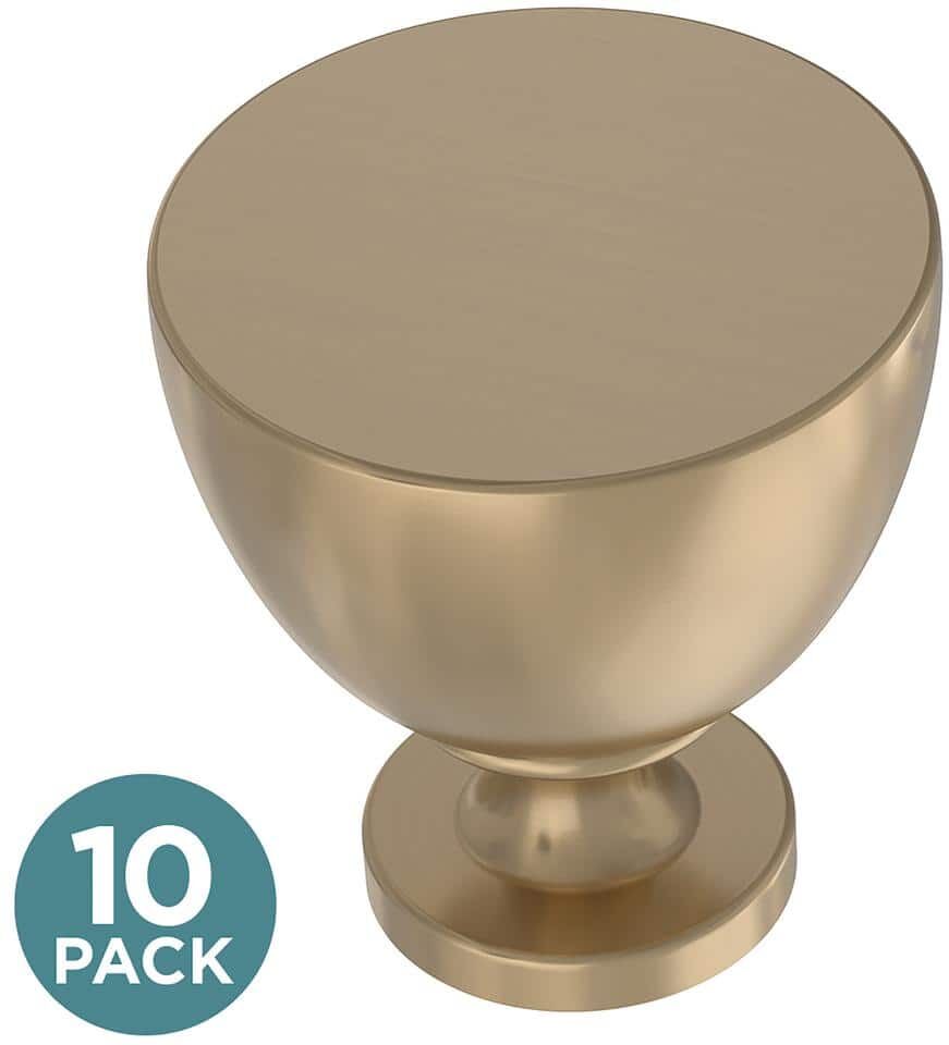 Liberty Izak 1-1/4 in. (31 mm) Champagne Bronze Round Cabinet Knob (10-Pack)