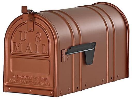 Postal PRO Carlton Post Mount Mailbox Copper