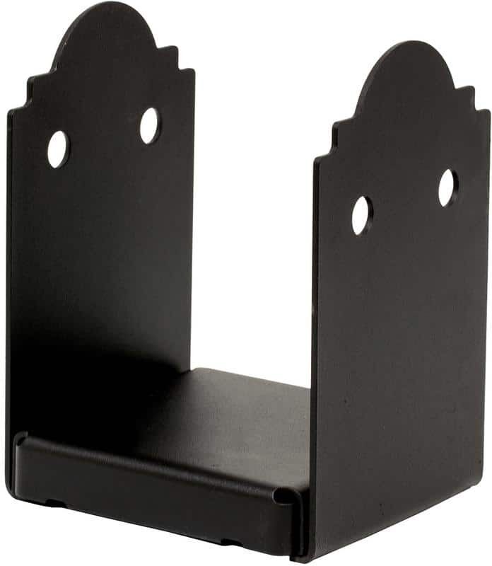 Simpson Strong-Tie Outdoor Accents Mission Collection ZMAX, Black Powder-Coated Post Base for 6x6 Actual Rough Lumber