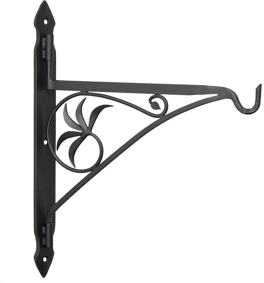 ACHLA DESIGNS 18 in. L Black Decorative Fireplace Crane with Swivel Arm